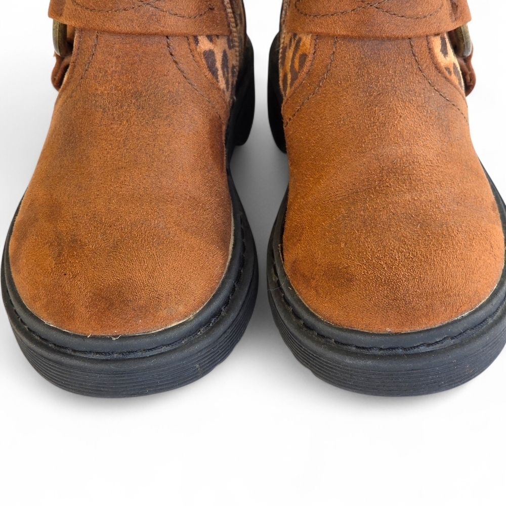 Volatile 'Lottie' Brown Leopard Print Toddler Girls Ankle Boots Size 10 EUC - Picture 6 of 16